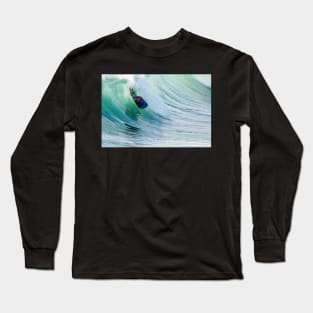 Bodyboarder in action Long Sleeve T-Shirt